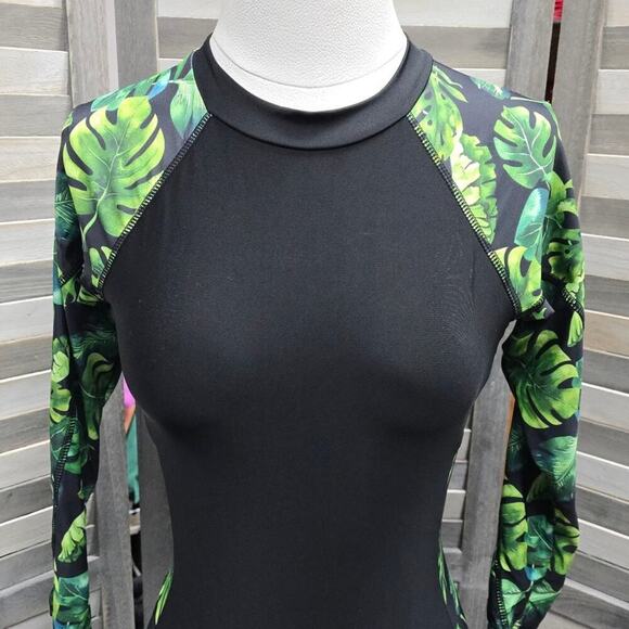 Rash Guard Long Sleeve One Piece Swimsuit UV Sun Protection Swimwear | Small - Picture 3 of 11